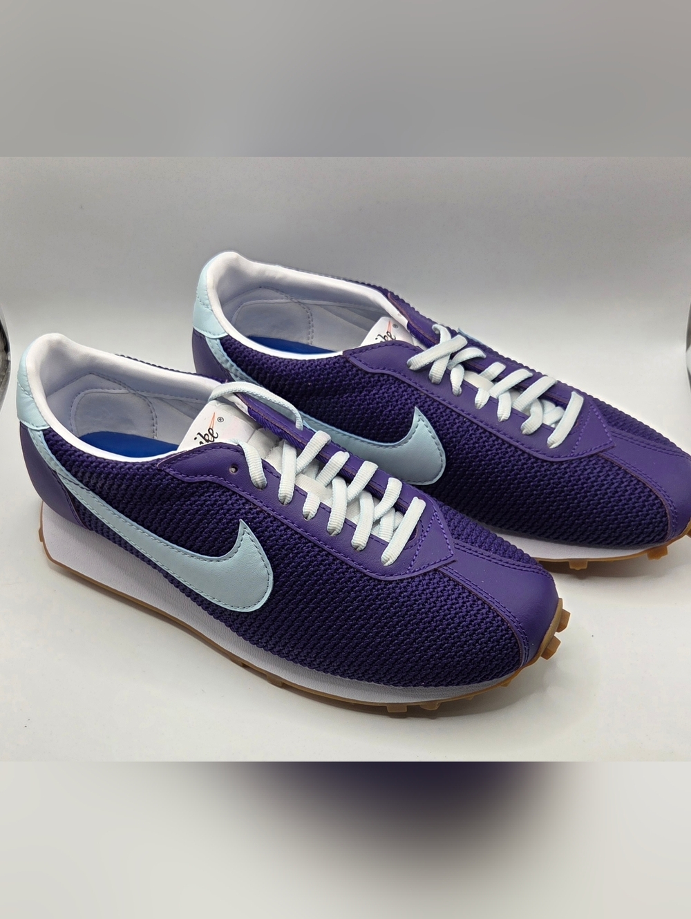 Nike Women's W LD 1000 SE Purple Sneakers with Light Blue Swoosh - Picture 3 of 8